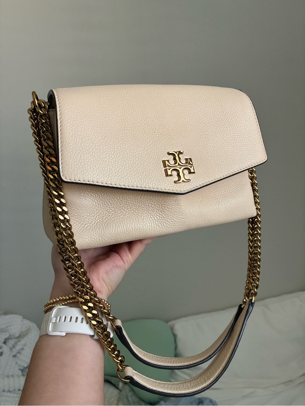 Tory Burch Kira Pebbled Small Convertible Shoulder Bag